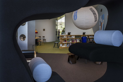 Allemagne, Bade-Wurtemberg, Weil am Rhein près de Bâle, le Vitra Campus, Vitra Haus, par les architectes Herzog et de Meuron (2010)