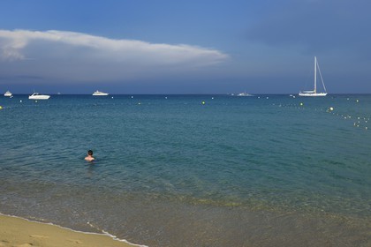 France, Var (83), Presqu'Ile de Saint-Tropez, Ramatuelle, plage de Pampelonne