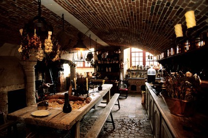 France, Eure (27), Neubourg, Château de Champ-de-Bataille, propriété du décorateur Jacques Garcia, la cuisine