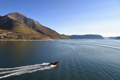 Groenland, cote Nord-Ouest, Murchison sound au nord de la baie de Baffin, Siorapaluk, village le plus septentrional du Groenland