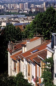 France, Paris (75), Quartier de la Mouzaia dans le 19ème arrondissement