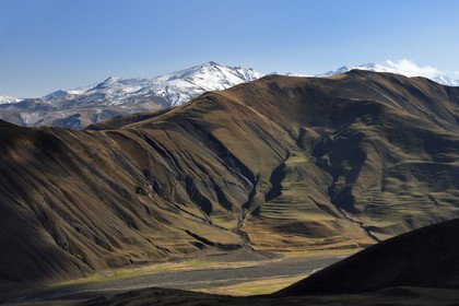 Azerbaïdjan, région de Quba (Guba), chaine de montagne du Grand Caucase, la vallée de la route Xinaliq Yolu vers Khinalug (Xinaliq)