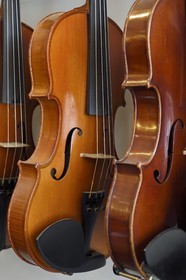 France, Dordogne, White Perigord, Perigueux, the stringed-instrument maker Damien Florio workshop