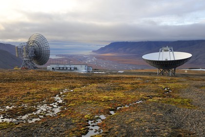 Norvège, Svalbard (Spitzberg), Longyearbyen, le radar à diffusion incohérente  Eiscat Svalbard Radar (ESR)