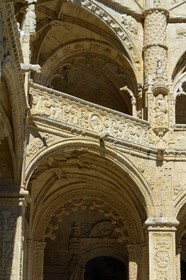 Portugal, Lisbonne, Bélem, Monastere des Hiéronymites (Mosteiro dos Jerónimos), classé Patrimoine Mondial de l'UNESCO, le cloitre