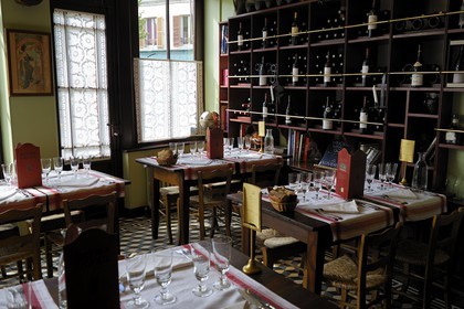 France, Val d'Oise, French Vexin natural regional park, Auvers sur Oise, Ravoux inn where Van Gogh lived just before his death, the dining room on the ground floor