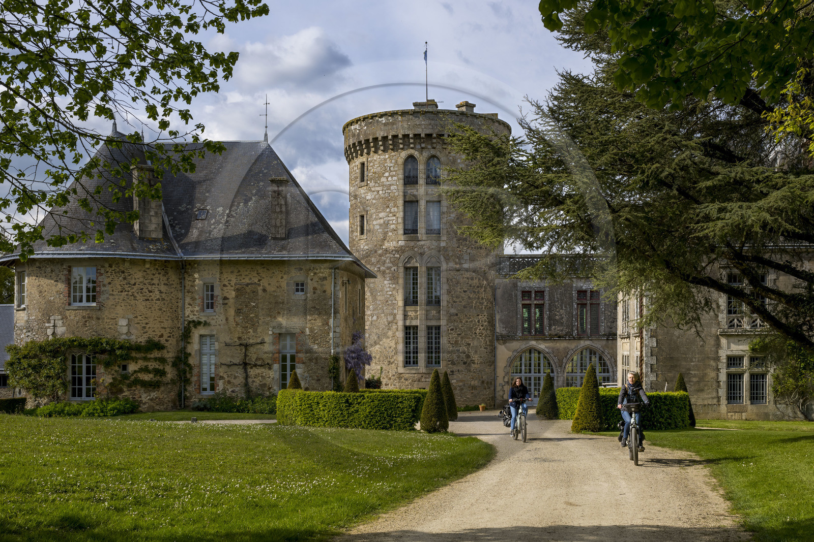 France, Vendée (85), Sèvremont, le chateau de la Flocellière, gite et chambre d'hotes sur la véloroute Vendée Vélo Tour