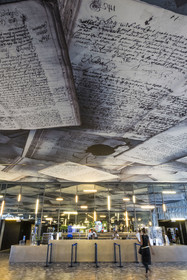 France, Herault, Montpellier, Port Marianne district, the City Hall designed by architects Jean Nouvel and François Fontes, the reception hall