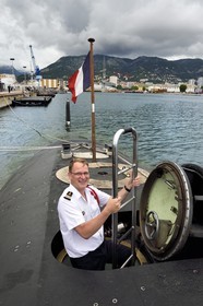 France, Var, Toulon, the naval base (Arsenal), Commander Nicolas Faure, Commander of the nuclear attack submarine (SNA) Casabianca (Rubis type)