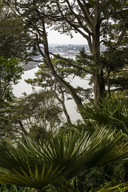 France, Côtes-d'Armor, Plouguiel, the Kestellic Botanical Garden, classified as a remarkable garden, overlooking the Jaudy river