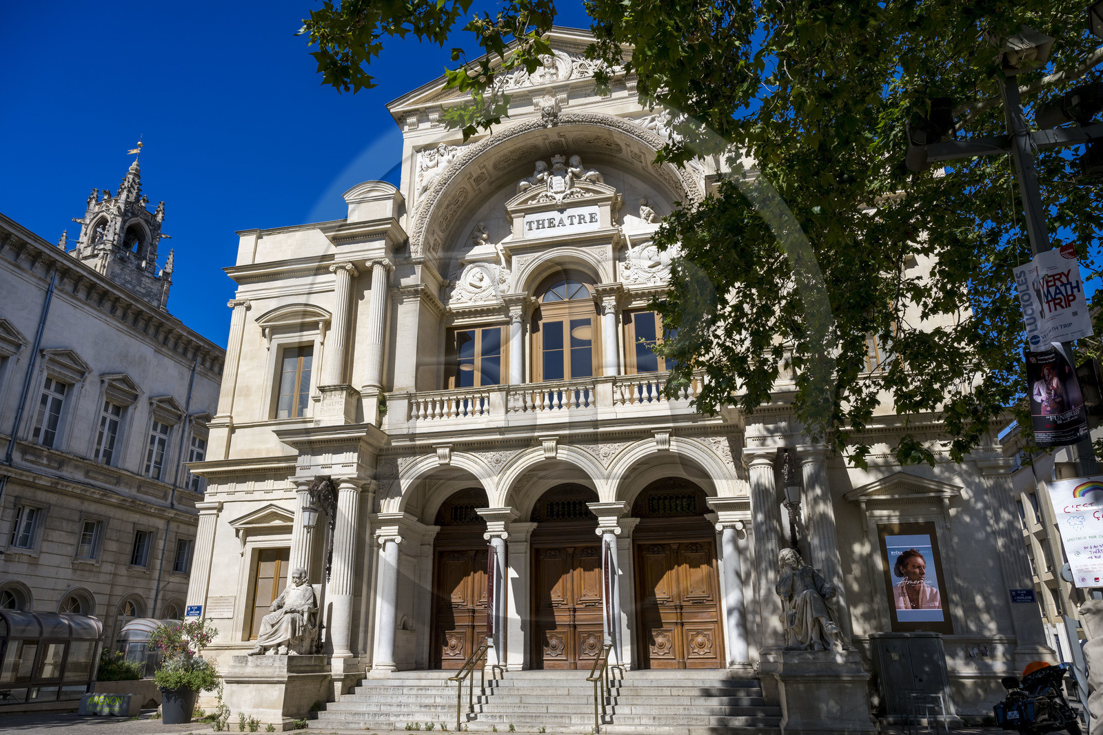 France, Vaucluse (84), Avignon, place de l'Horloge, Opera Grand Avignon (XIXe siècle)