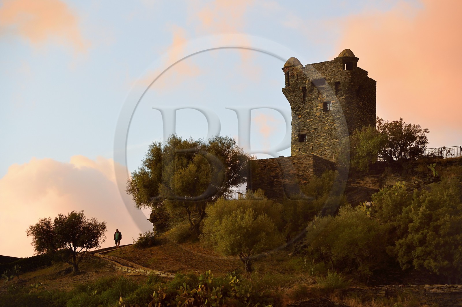 France, Haute-Corse (2B), Cap Corse, Nonza, la Tour paoline (Torra paolina)