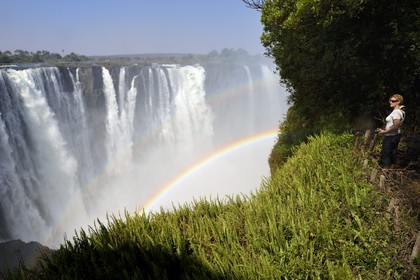 Zimbabwe, Matabeleland North Province,  Zambesi River, the Victoria Falls, listed as World Heritage by UNESCO
