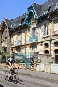 France, Meurthe-et-Moselle, Nancy, Rue Felix Faure, Art Nouveau subdivision house by architect Cesar Pain, villa Les Clématites