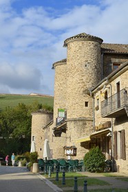 France, Loire, Parc Naturel Regional du Pilat (Natural Regional Park of Pilat), Sainte Croix en Jarez, labelled Les Plus Beaux Villages de France (The Most Beautiful Villages of France), the former Carthusian monastery, the fortified front door of the 16th century