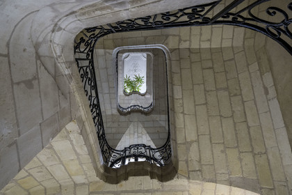 France, Loire Atlantique, Nantes, investment building known as the Temple of Taste, a former private mansion at 16 allée Duguay-Trouin built in 1753 by the architect Pierre Rousseau for the shipowner Guillaume Grou, the grand staircase