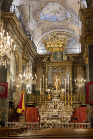 France, Alpes-Maritimes, Menton, old town, basilique Saint Michel Archange (Saint Michael the Archangel Basilica)