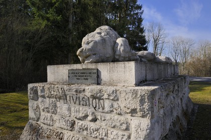France, Meuse (55), région de Verdun, le monument du Lion marque la limite de l’avancée allemande sur Verdun
