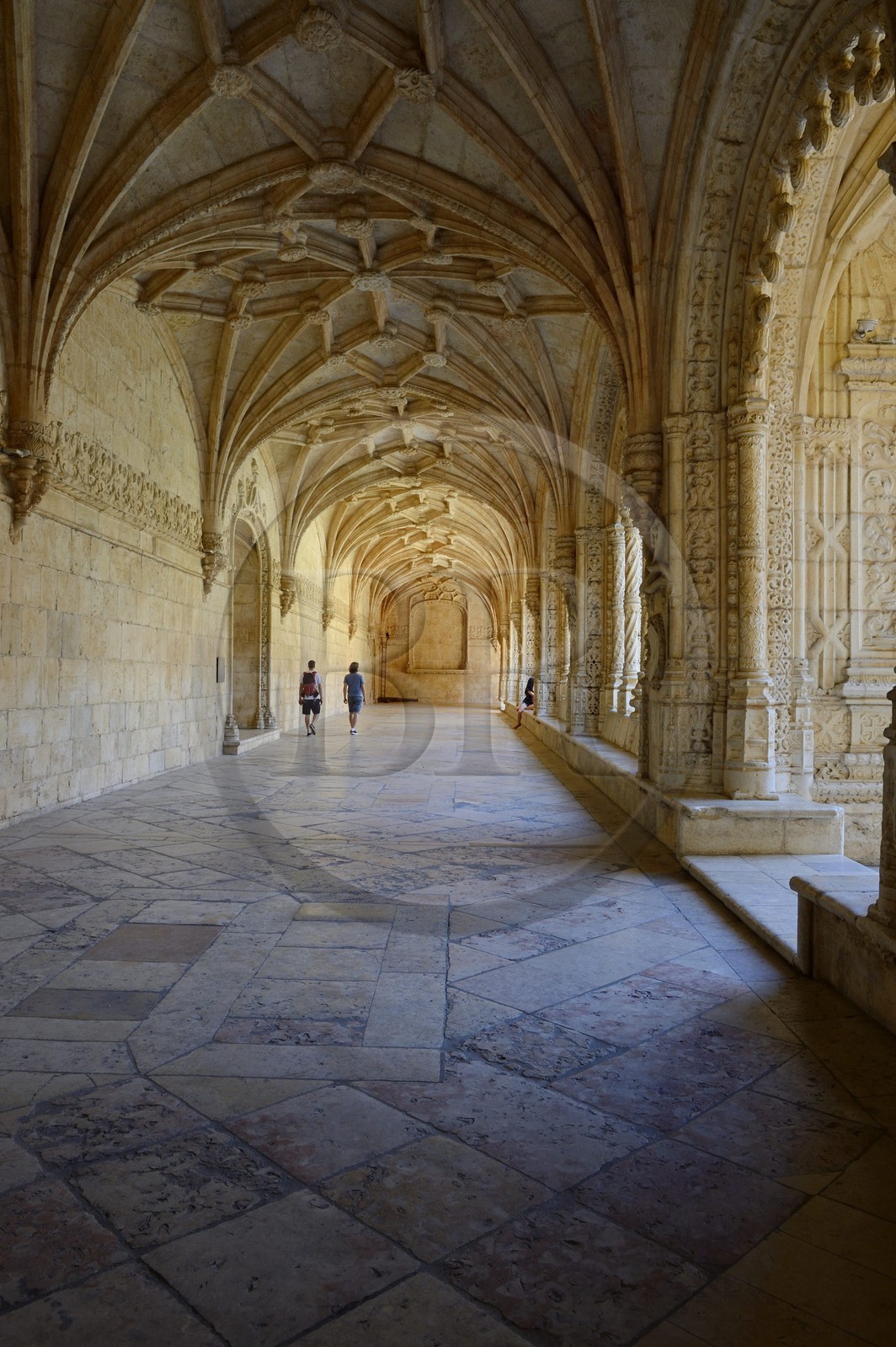 Portugal, Lisbonne, Bélem, Monastere des Hiéronymites (Mosteiro dos Jerónimos), classé Patrimoine Mondial de l'UNESCO, le cloitre