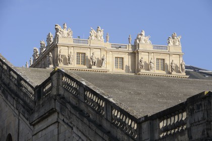 France, Yvelines, Chateau de Versailles, listed as World Heritage by UNESCO, the big staircase of the Orangery leading to the Midi Wing