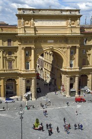 Italie, Toscane, Florence, centre historique classé Patrimoine Mondial de l'UNESCO, piazza della repubblica