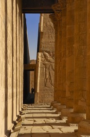 Egypte, Haute Egypte, vallée du Nil, Edfou, temple dédié au dieu Horus