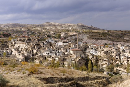 Turquie, Anatolie Centrale, province de Nevsehir, Cappadoce classée Patrimoine Mondial de l'UNESCO, village troglodytique d' Ibrahimpacha (Ibrahimpasa)