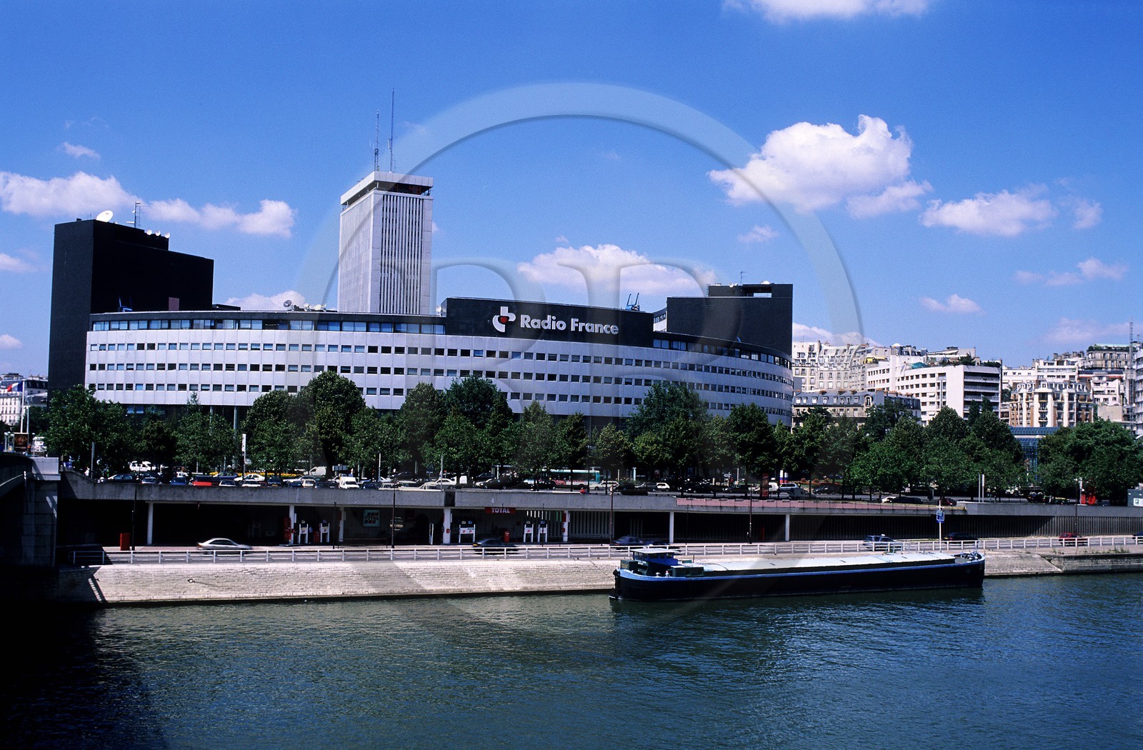 France, Paris, banks of the Seine river listed as World Heritage by UNESCO, Maison de la Radio (national French radio), Avenue of the President Kennedy