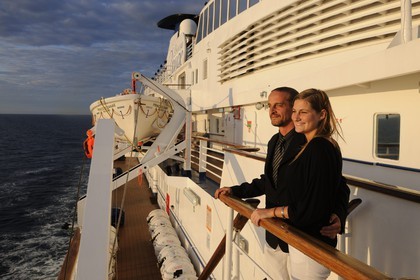 Groenland, à bord du bateau de croisière Princess Danae dans l'Océan Atlantique