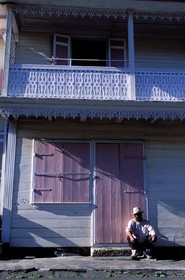 France, île de la Réunion, Cirque de Salazie, Hell-Bourg, labellisé Les Plus Beaux Villages de France, maison créole dans le village