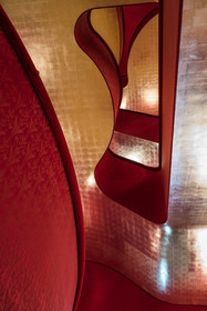 Switzerland, Basel, the concert hall Stadtcasino Basel restructured by architects Herzog and de Meuron, the main staircase