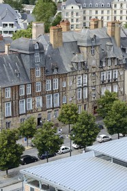 France, Ille-et-Vilaine (35), Rennes, Hotel de La Noue, maison à pans de bois place des Lices