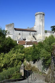 France, Dordogne, Perigord Vert, Bourdeilles, the medieval castle of the 13th century