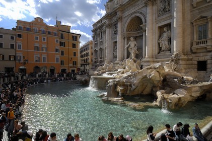 Italy, Lazio, Rome, historical center listed as World Heritage by UNESCO, Quirinale District, Trevi Fountain