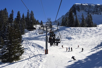 France, Haute Savoie, Araches la Frasse, Les Carroz d'Araches ski resort