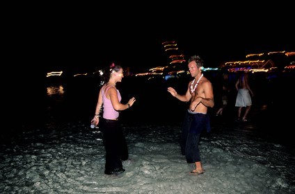 Thaïlande, Archipel îles Samui, Full Moon Party sur l' île de Koh Pha-Ngan, la fête au cúur de la nuit