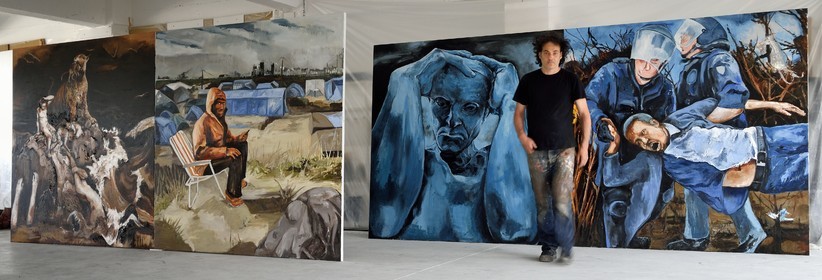 France, Val-de-Marne, Yvry-sur-Seine, Workshop of Fred Kleinberg, work for the exhibition Odyssée (Odyssey)