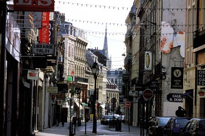 France, Nord, Lille, an alley of the old town near the Grand' Place