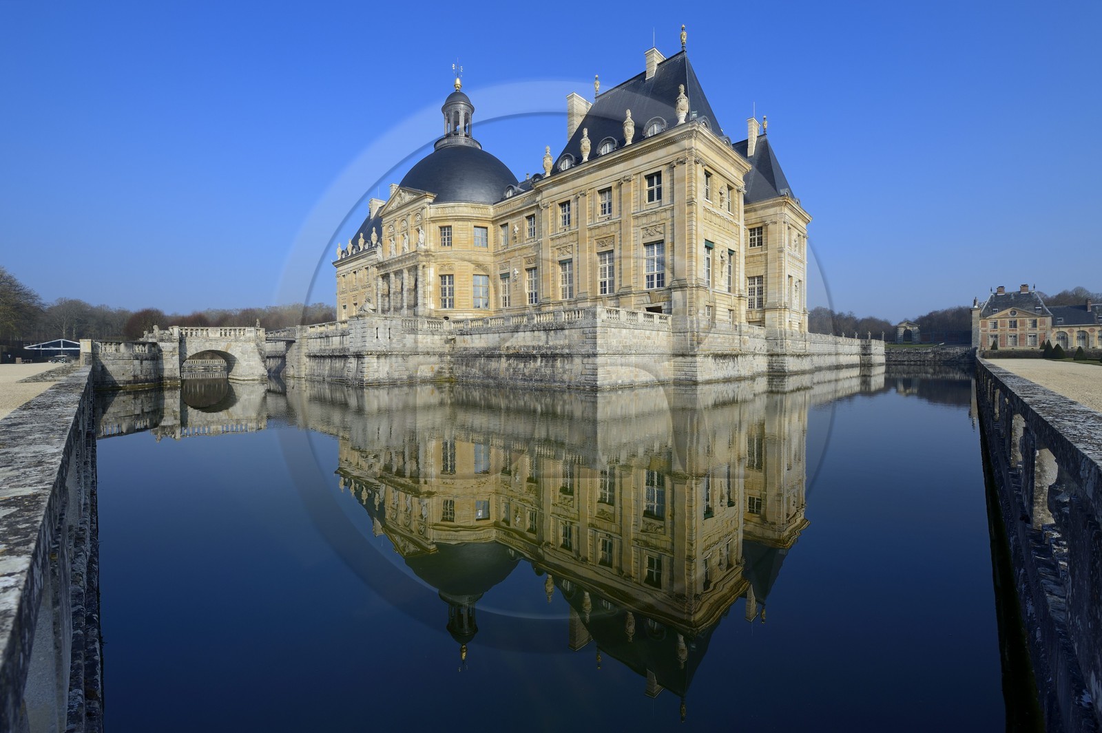 France, Seine et Marne, Maincy, Chateau de Vaux le Vicomte, southern facade of the castle