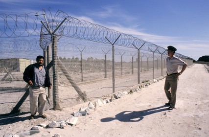 South Africa, Robben Island prison near Cape Town, Dr James Marsh who was in prison with Nelson Mandela from 1964 to 1969 and its then guard