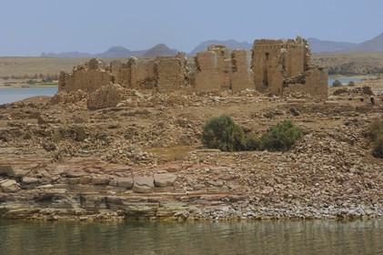 Egypt, Upper Egypt, Nubia, Lake Nasser, Qasr Ibrim, ruins of the Cathedral