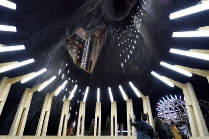 Romania, Transylvania, Cluj region, Turda, former Turda salt mine whose exploitation began in Roman times transformed into a leisure center and health