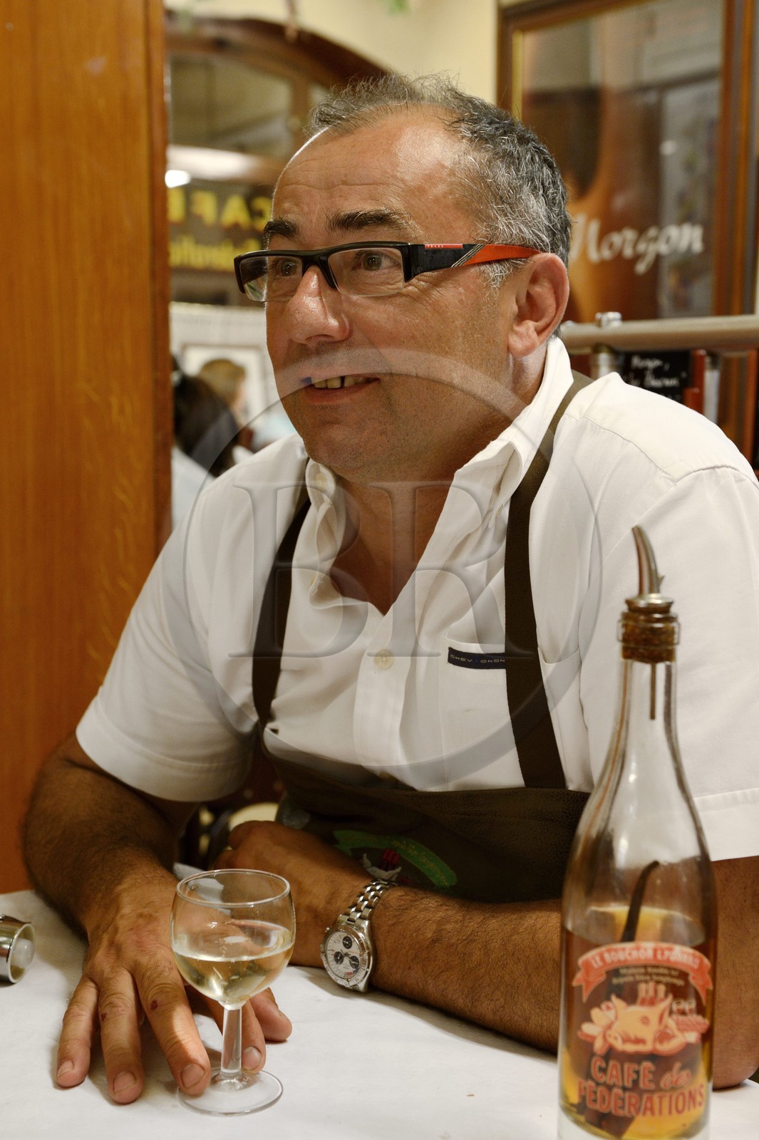 France, Rhône (69), Lyon, site historique classé Patrimoine Mondial de l'UNESCO, bouchon lyonnais le Café des Fédérations rue Major Martin