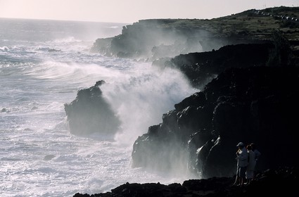 France, île de la Réunion, pointe de Bretagne (ou au sel), tempête sur la côte ouest