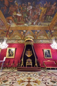 Principauté de Monaco, Monaco, le Rocher, le palais princier, Salle du Trone