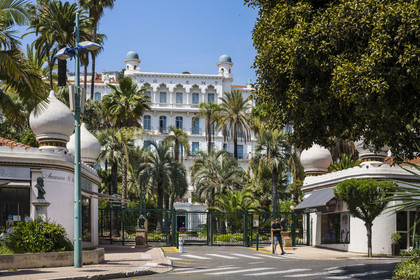 France, Alpes-Maritimes, Menton, the former Grand Hotel d'Orient, a former palace transformed into a residential building in 1952