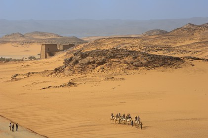 Egypte, Haute Egypte, Lac Nasser, désert de Nubie, temple de Ouadi es-Seboua ou vallée des lions
