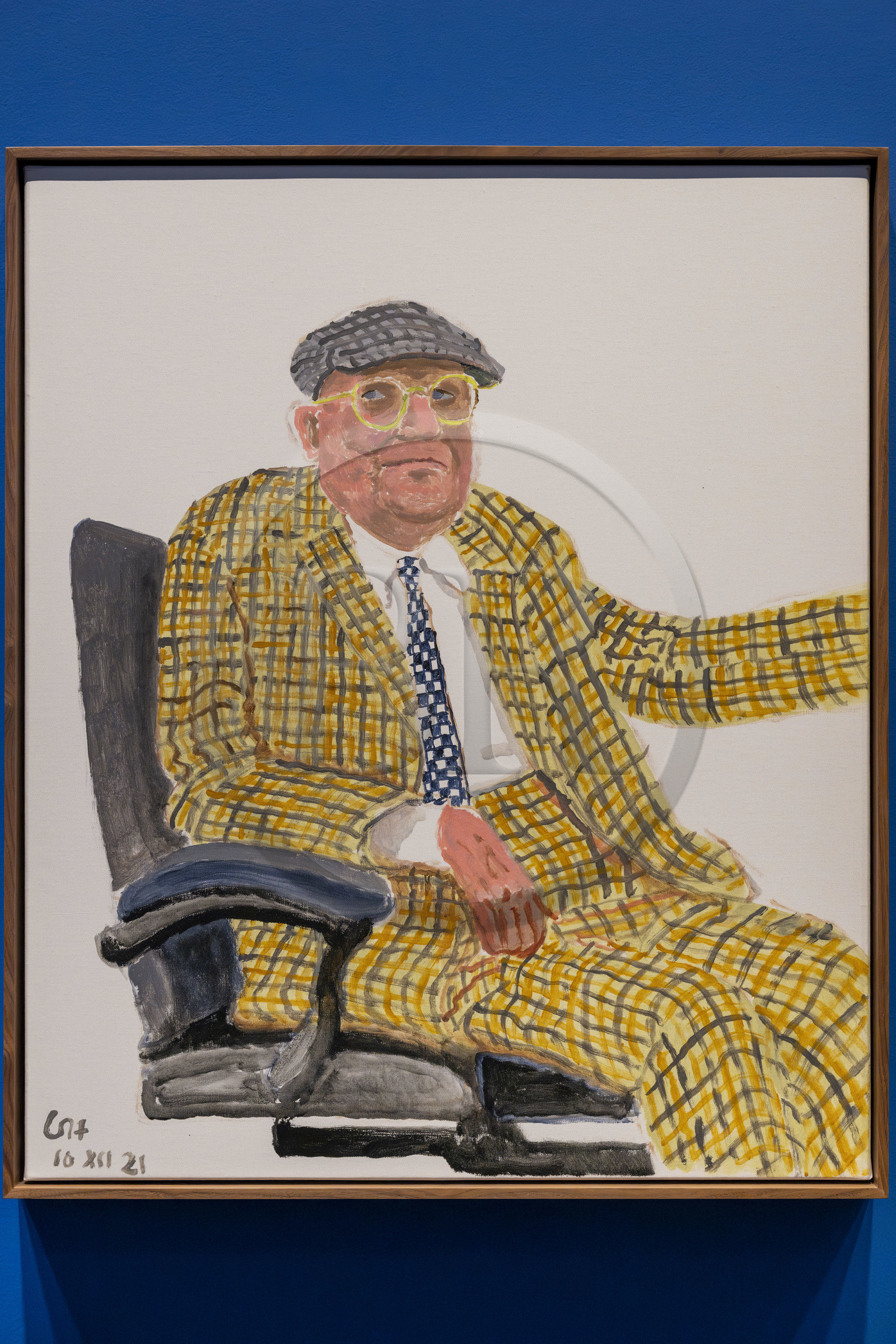 France, Paris (75), Bois de Boulogne, la fondation Louis Vuitton de l'architecte Frank Gehry, exposition David Hockney 25, Self Portrait, 10th December 2021