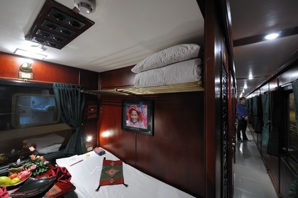 Vietnam, train from Hanoi to Lao Cai, Victoria Express luxury carriage, the sleeping car