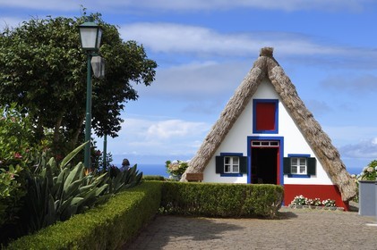 Portugal, Madeira Island, Santana, traditional house called Palheiros